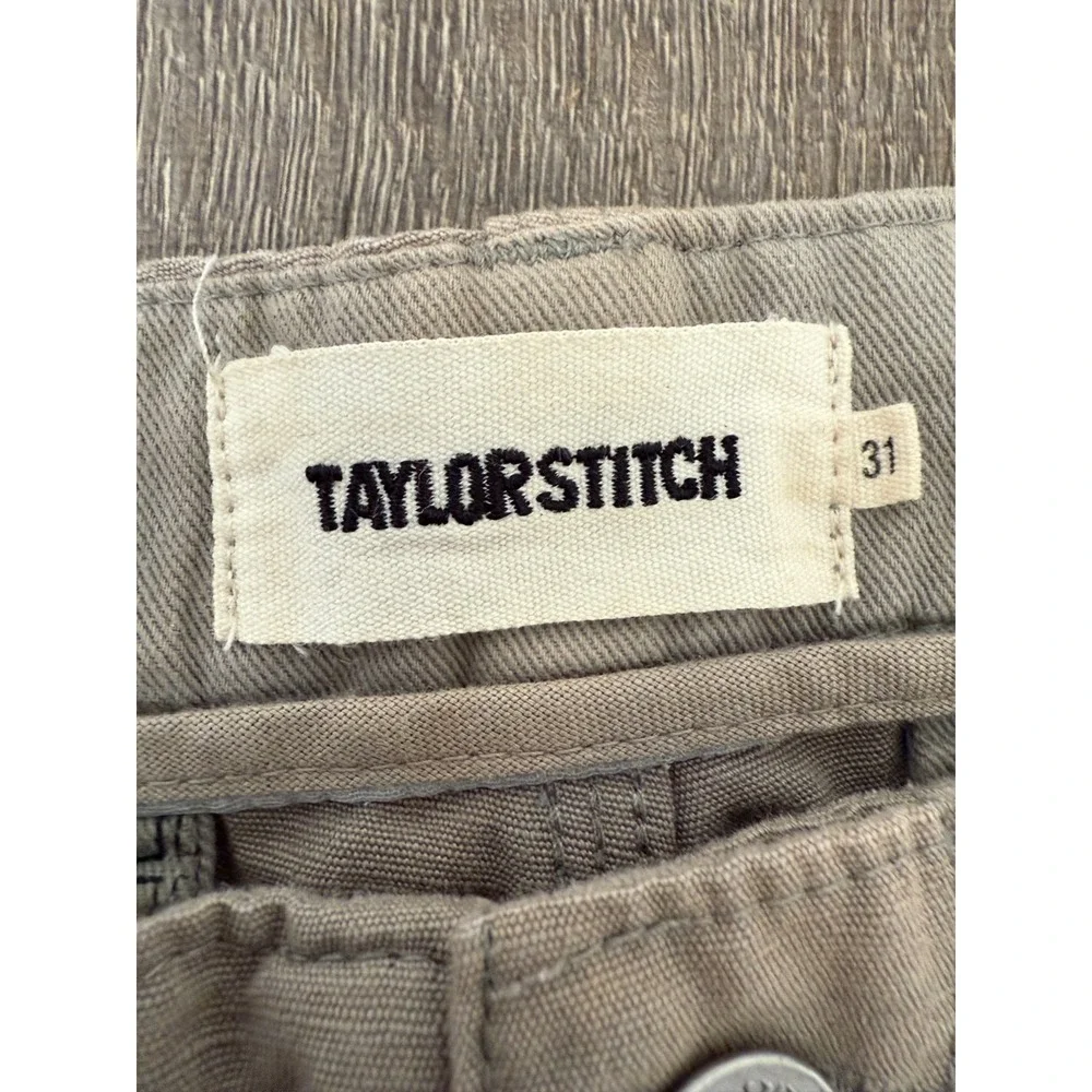 Taylor Stitch Khaki Chino Pants Mens Size 31 Slim Straight Organic Cotton Casual